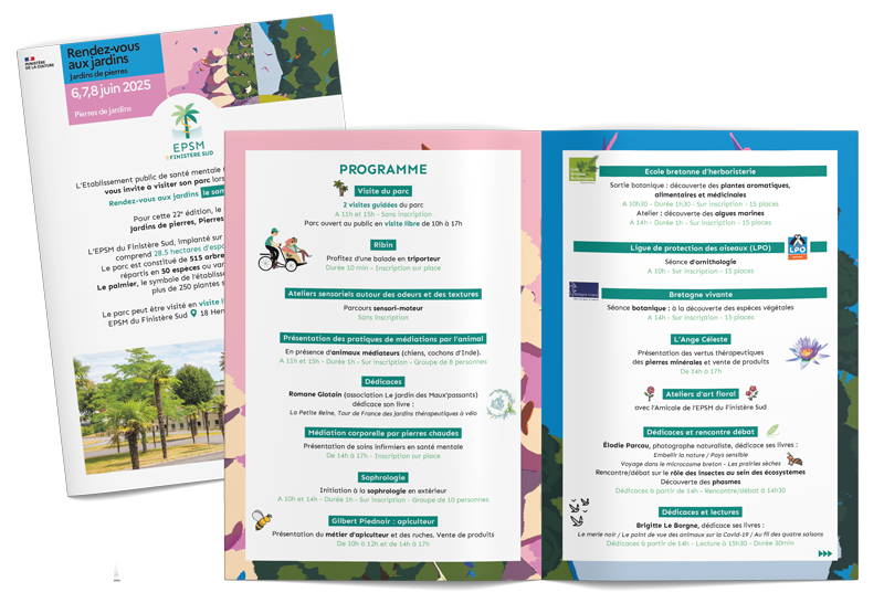 Programme Rendez-vous aux jardins EPSM Finistere
